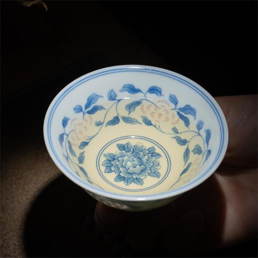 富玉窑  景德镇全手工青花玲珑缠枝内绘主人杯 品茗杯茶器 商品图2