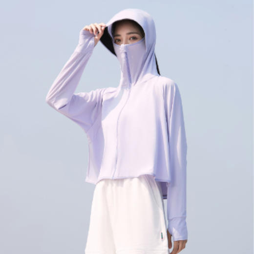 【冰凉轻薄，透气防晒~】黑胶帽檐防晒衣 女士冰丝连帽 透气外套 防紫外线 防晒服-QQ 商品图8