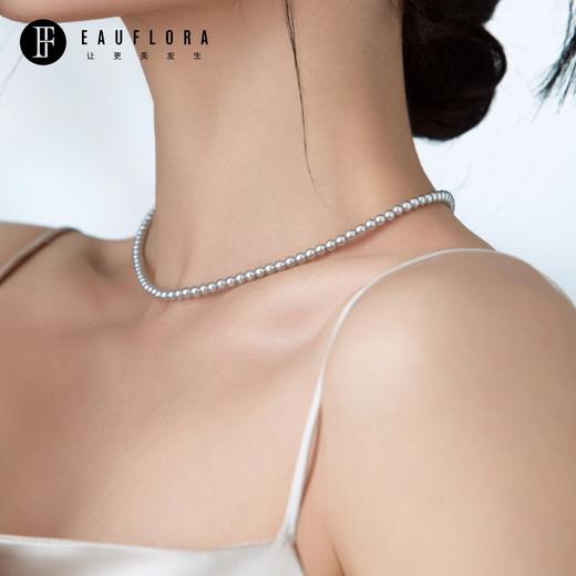 『流光』高级感仿灰珍珠项链-4MM 商品图2