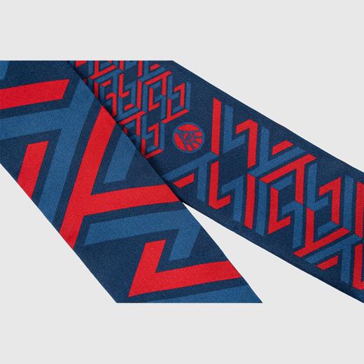 五粮文创-丝巾 （蓝红色）*1条 商品图2