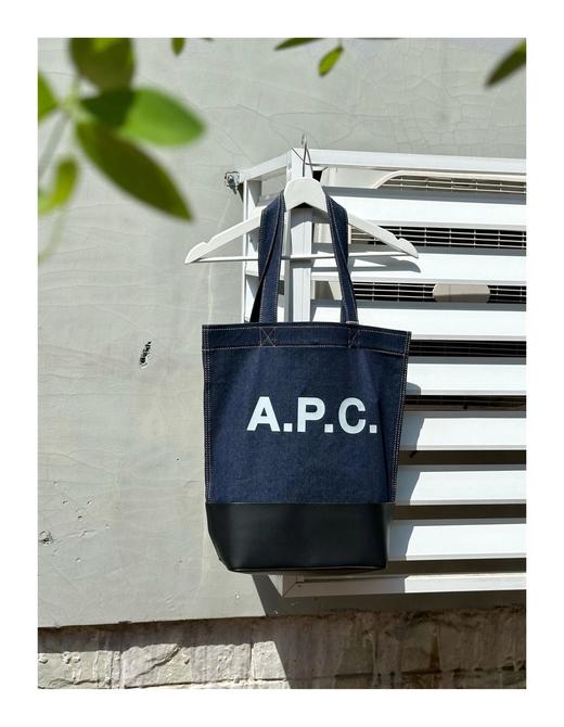 A.P.C 牛仔拼接 男女同款 托特包 PJ883 商品图5