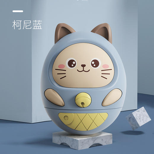 【升级耐摔多功能不倒翁玩具】婴儿手抓不倒翁玩具，拍一拍互动轻松带娃不哭闹，0-1岁新生儿宝宝摇铃灯光音乐男女孩早教玩具礼物QQ新年礼盒年货礼盒 商品图5