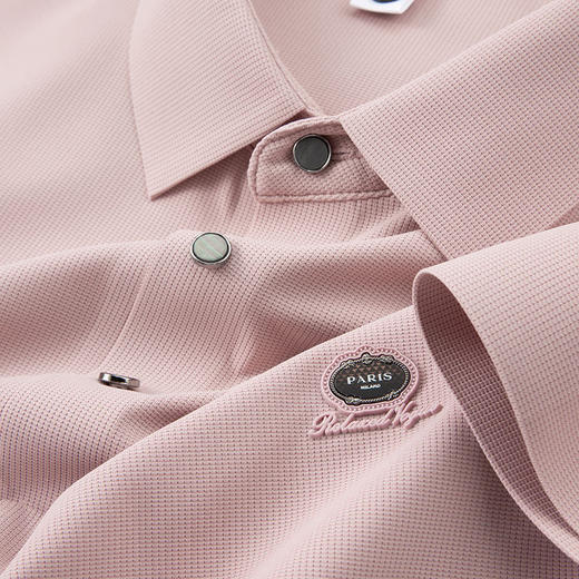 【商务高端短袖POLO衫】男士免烫弹力垂感华夫格T恤 上衣潮流 父亲节 商品图10