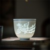 富玉窑 玲珑主人杯 青花玲珑海水纹龙凤对杯 商品缩略图2