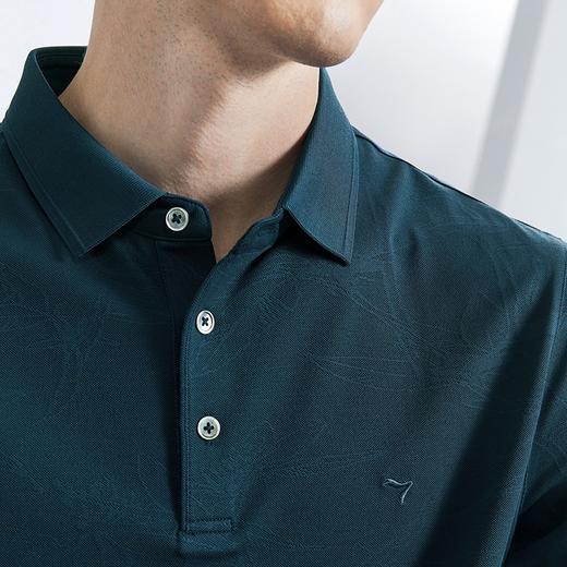 【特价】【含桑蚕丝】柒牌polo衫短袖男夏季新款时尚休闲满身提花翻领上衣	126T71260 商品图2