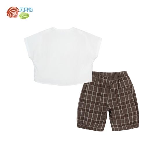 贝贝怡儿童套装两件套2024夏装新款洋气短袖T恤短裤男童宝宝衣服 商品图5