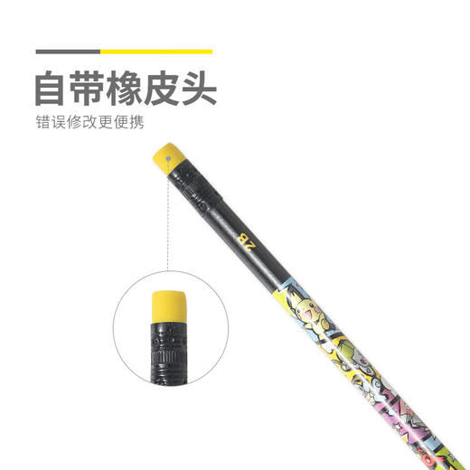 晨光铅笔宝可梦QWP30987三角HB橡皮头单盒装 商品图3