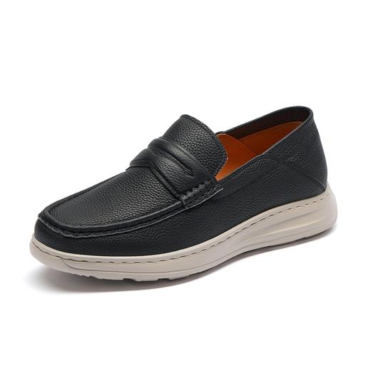 柒牌皮鞋男2024秋季新款轻便舒适日常百搭圆头套脚商务休闲懒人鞋	127X70090 商品图4