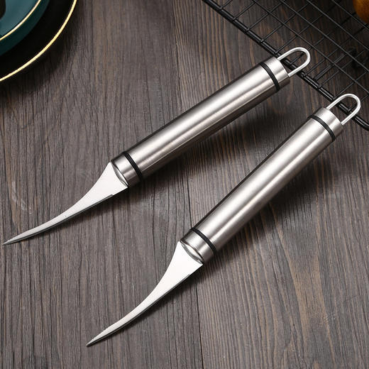 【超便携！不锈钢剥虾器】创意厨房小工具，小龙虾快速取壳虾线刀，使用快捷剥虾器L 商品图0