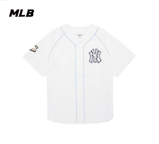 MLB男女情侣棒球服刺绣logo贴标印花T恤外套潮夏季3ABS00221 商品图5