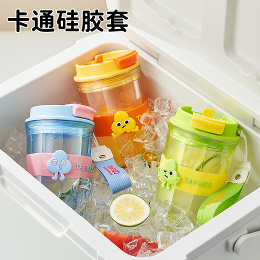 泰福高咖啡杯高颜值随行吸管杯子便携塑料水杯 商品图3