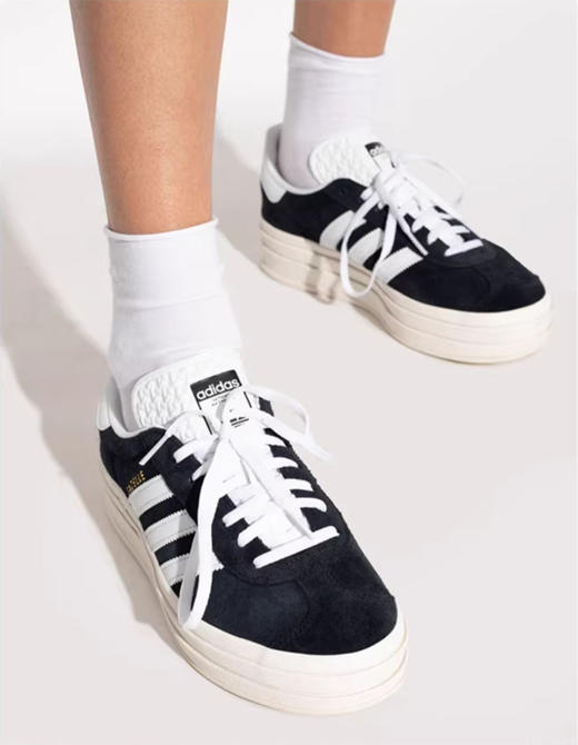 【3-7天发货】adidas阿迪达斯三叶草GAZELLE BOLD厚底增高运动板鞋 商品图0