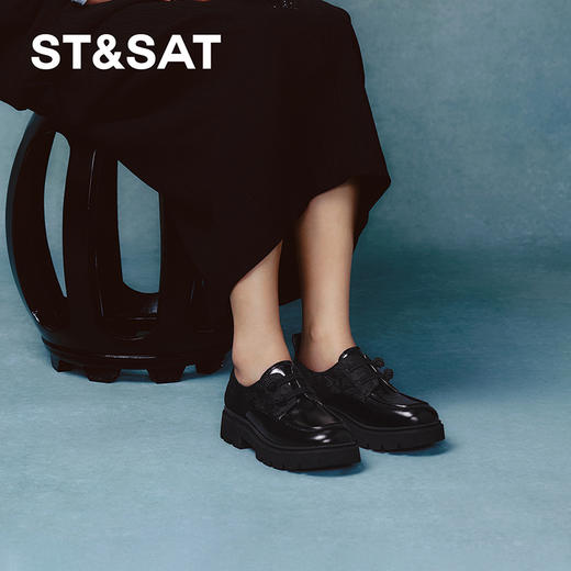 星期六典雅新中式厚底乐福鞋SSC31120VV 商品图3