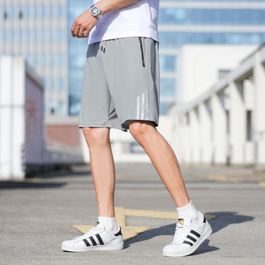 【冰丝短裤】【DSK】大依优型大码冰丝弹力五分裤短裤大号加肥加大夏季薄款松紧腰宽松运动短裤透气 商品图7