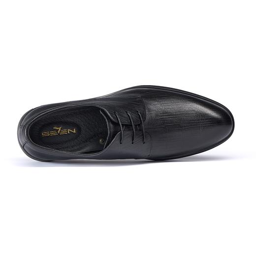 柒牌男鞋2024秋季新款男士商务正装真皮透气系带圆头黑色西装皮鞋	127X70260 商品图2