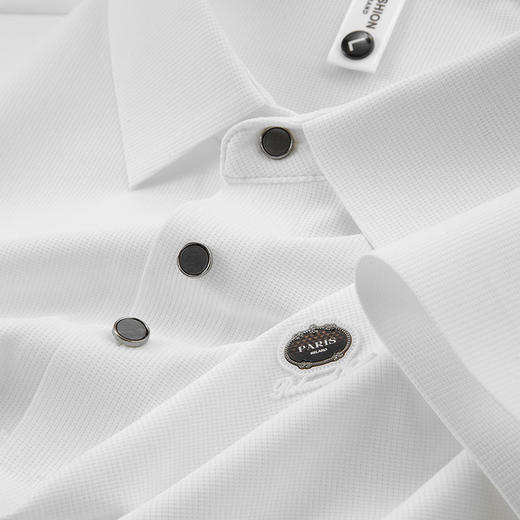 【商务高端短袖POLO衫】男士免烫弹力垂感华夫格T恤 上衣潮流 父亲节 商品图5