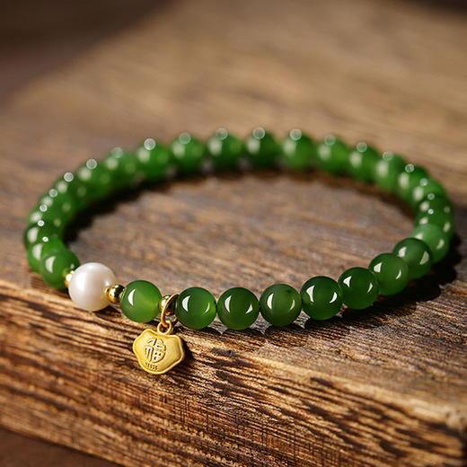 【经典】福运如意和田碧玉手串 颗颗优选 清雅高洁 商品图3