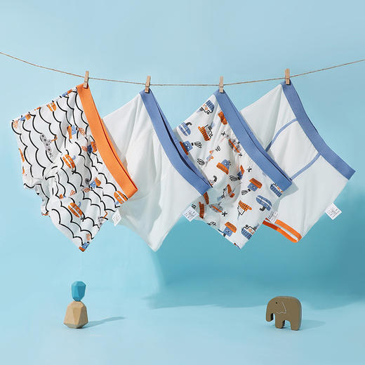 男童莫代尔内裤A类抑菌少年平角裤中大童小童男孩四角儿童内裤男 商品图2