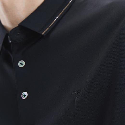 【含桑蚕丝】柒牌polo衫短袖男2024夏季新款通勤商务休闲翻领T恤	126T71280 商品图2