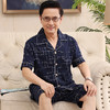 【中老年睡衣】夏季薄款男士短袖 纯棉中年爸爸休闲宽松大码家居服套装 父亲节 商品缩略图7