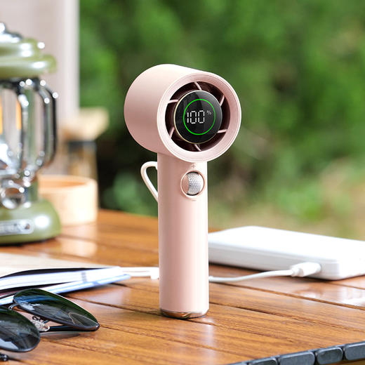 【新品】摩飞户外出行无线便携高速手持电风扇MR3600 户外露营出行【100档风力】长续航涡轮小风扇 商品图1