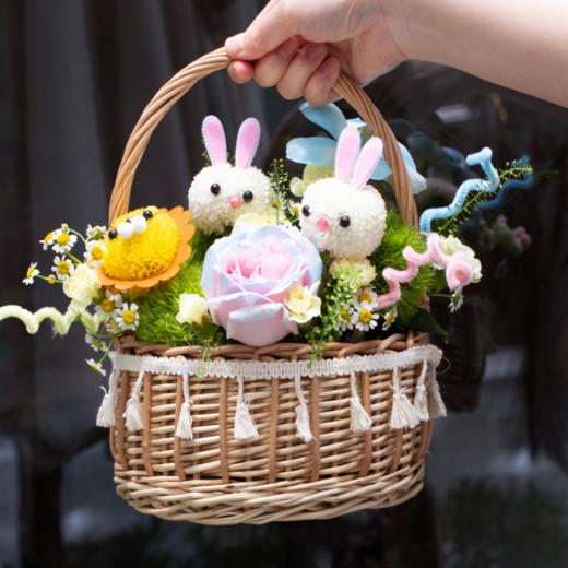 2024儿童节升级版「小狮子和大白兔」小花篮 商品图2