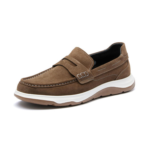 柒牌皮鞋男2024新款休闲百搭一脚蹬男鞋中青年男士套脚平底懒人鞋	126X70470 商品图4