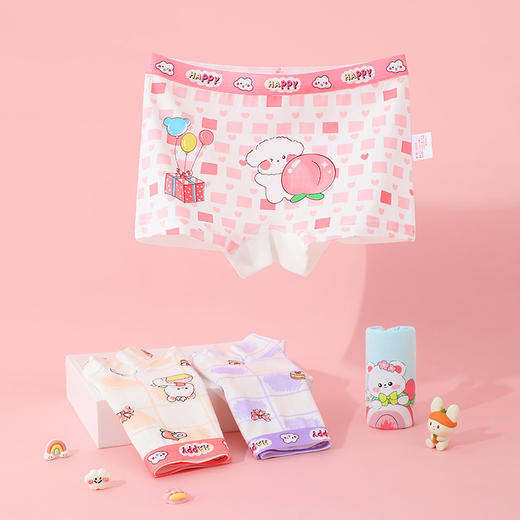 女童内裤A类纯棉平角裤中大童小童女孩少年学生A类四角儿童内裤女 商品图1