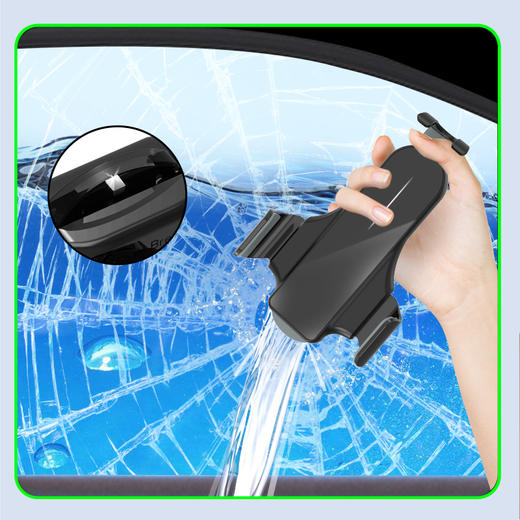 车载无线充支架自动感应开合无线充电器手机车载支架出风口支架安全逃生器 商品图2