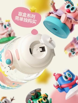 uooha随行双饮透明杯-健身海伦—白粉-580ml 商品图4