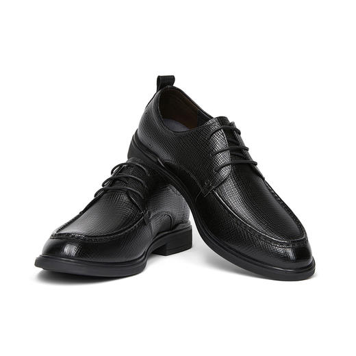 柒牌皮鞋男款真皮商务正装2024春夏新款透气男鞋黑色低帮休闲鞋子	126X70250 商品图1