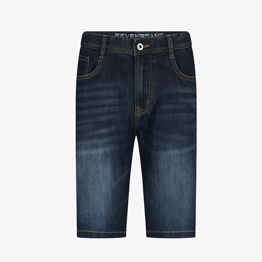 【特价含莱赛尔】柒牌直筒牛仔裤男夏季新款耐磨休闲水洗百搭牛仔短裤	126H70560 商品图4