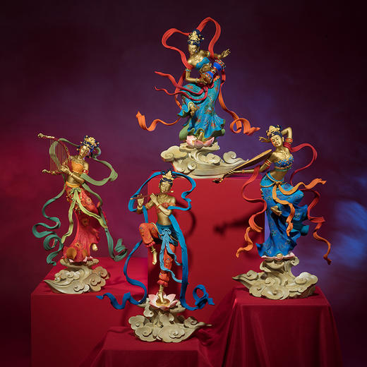 铜师傅 正版授权《敦煌联名飞天》桌面客厅电视柜家居装饰品摆件 商品图0