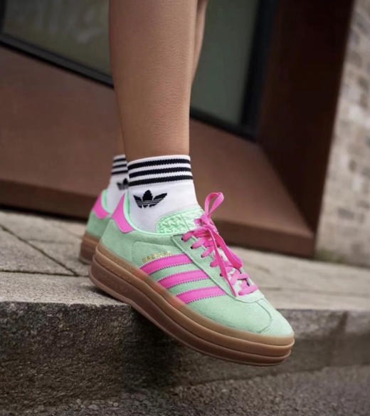 【3-7天发货】adidas阿迪达斯三叶草GAZELLE BOLD厚底增高运动板鞋 商品图2