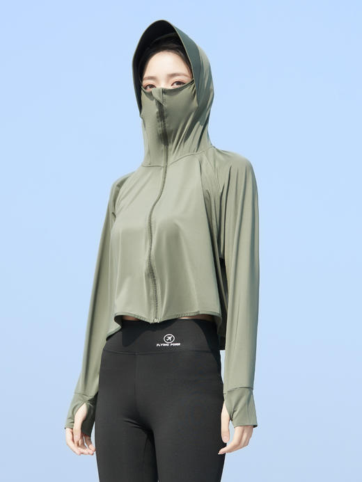 【冰凉轻薄，透气防晒~】黑胶帽檐防晒衣 女士冰丝连帽 透气外套 防紫外线 防晒服-QQ 商品图1