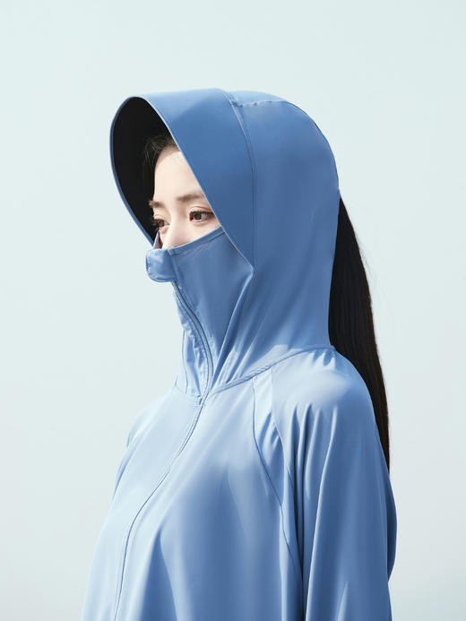【冰凉轻薄，透气防晒~】黑胶帽檐防晒衣 女士冰丝连帽 透气外套 防紫外线 防晒服-QQ 商品图2