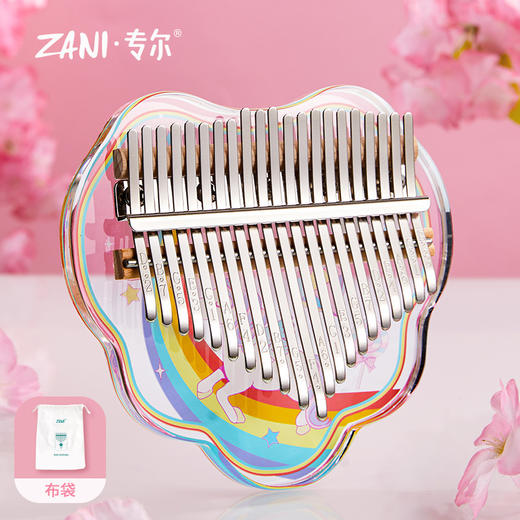 【拇指琴三分钟就能学会一首歌】ZANI拇指琴卡林巴21音亚克力水晶，数字刻音琴健优化下压弧度，升级就弹不痛手kalimba拇指琴钢琴小乐器手指琴生日六一礼物QQ新年礼盒年货礼盒 商品图10