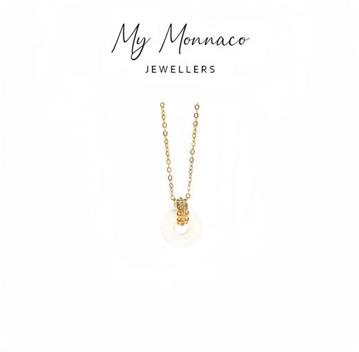 L坠链均925银 平安扣项链带证书时尚百搭 金银两色 商品图1