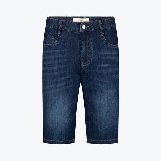 【含桑蚕丝】柒牌直筒牛仔裤男2024夏季新款时尚休闲水洗牛仔短裤	126H70550 商品图4