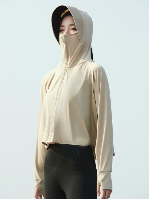 【冰凉轻薄，透气防晒~】黑胶帽檐防晒衣 女士冰丝连帽 透气外套 防紫外线 防晒服-QQ 商品图4