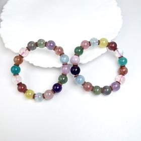 玉美人菲菲/水晶多宝圆珠约11mm手串~