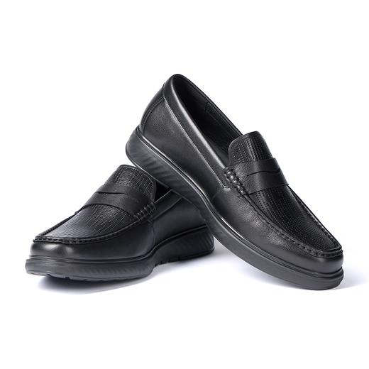 柒牌男鞋2025秋季新款套脚男士舒适休闲商务一脚蹬黑色平底懒人鞋	127X70210 商品图1