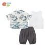 贝贝怡童装男童纯棉套装三件套2024夏季新款中国风背心t恤五分裤 商品缩略图4