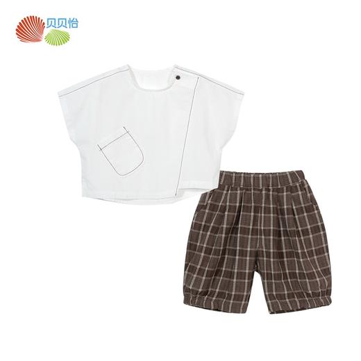 贝贝怡儿童套装两件套2024夏装新款洋气短袖T恤短裤男童宝宝衣服 商品图4