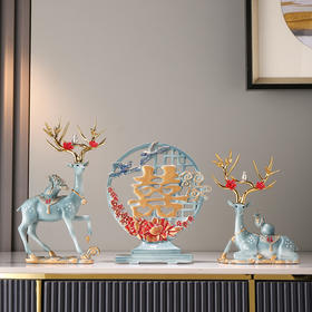 新婚礼物送新人情侣客厅玄关酒柜摆件