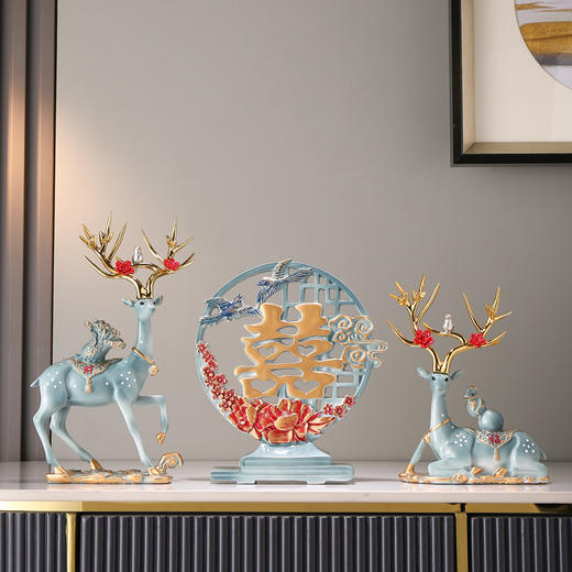 新婚礼物送新人情侣客厅玄关酒柜摆件 商品图0