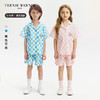 TeenieWeenie Kids小熊童装夏男女童纯棉混色宽松格纹套装TKYA246571N 商品缩略图0