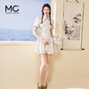 mc2国风新中式连衣裙短款女夏新款立领斜门襟印花收腰气质小个子 商品缩略图1