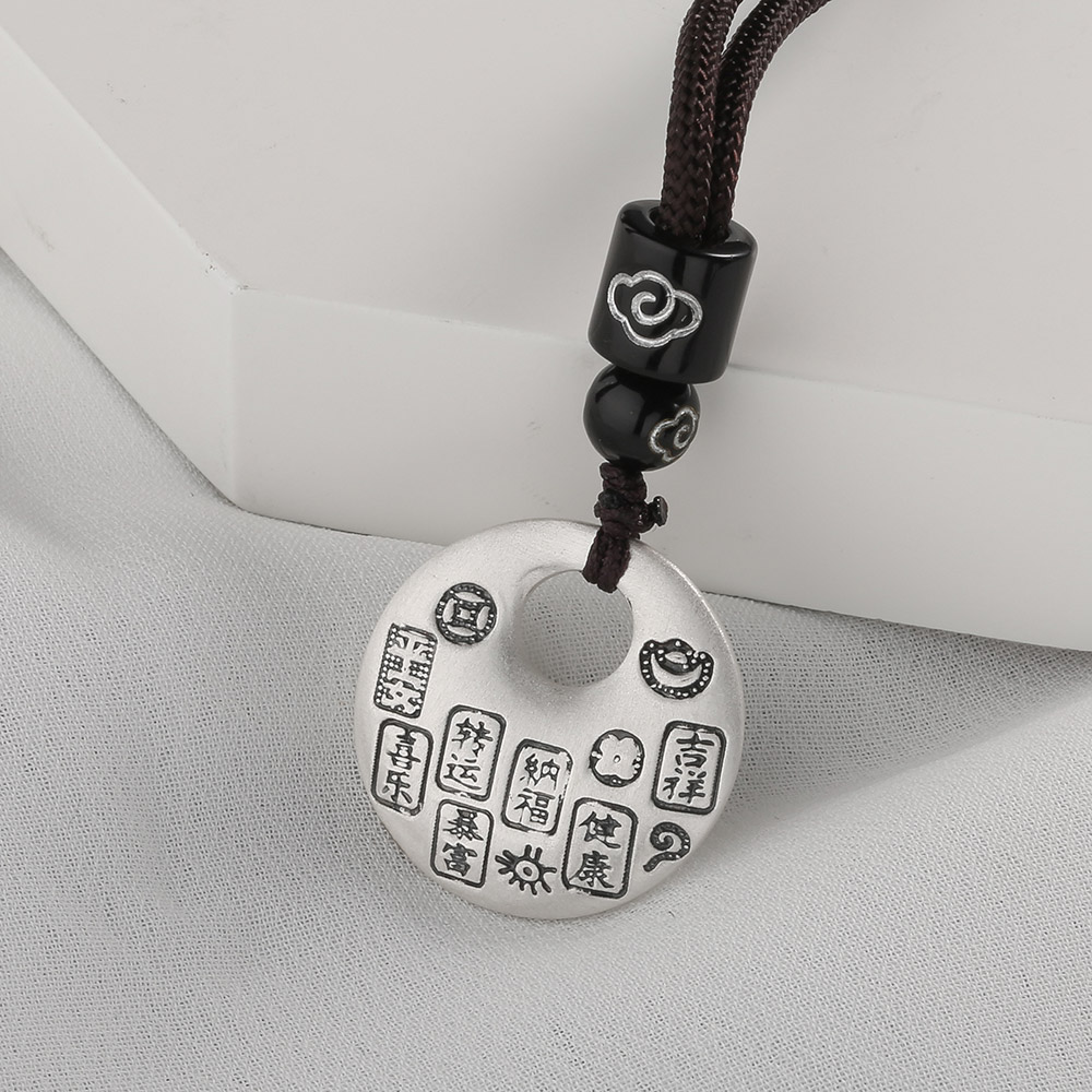 【宏艺珠宝】吉言平安扣挂坠·足银挂坠