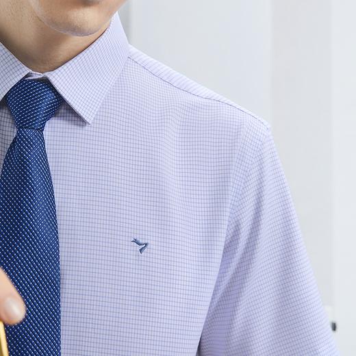 【含竹纤维】柒牌格子短袖衬衫男士2024夏季新款中年商务休闲衬衣	126A70410 商品图2